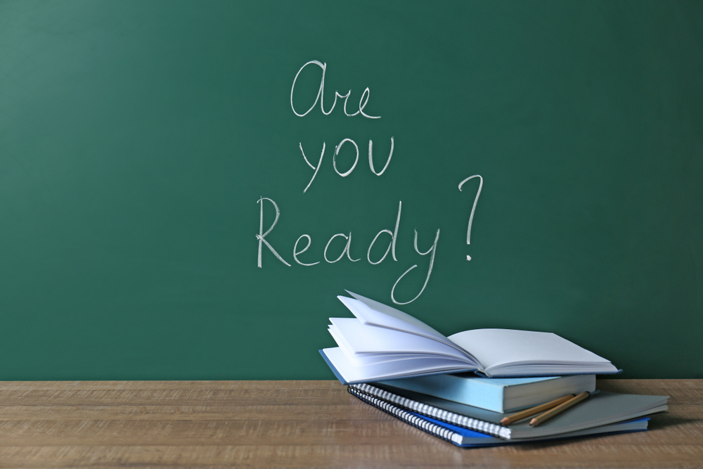 Are you ready written on chalkboard